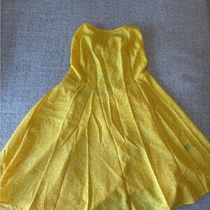 SHEIN Yellow Floral Print Fabric